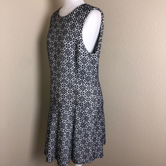 Tory Burch Textured Burlap Print A Line Dress 12 - Picture 3 of 9